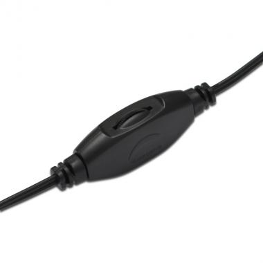 Digitus Stereo Multimedia Headset, with microphone cable 1,8 m, volume control, 2x3,5mm stereo jacks