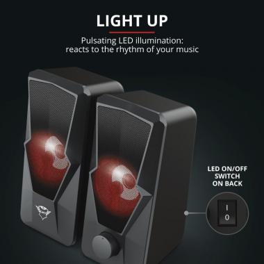 Trust Акустична система (Колонки) 2.0 GXT 610 Argus Illuminated USB Black