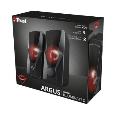 Trust Акустична система (Колонки) 2.0 GXT 610 Argus Illuminated USB Black