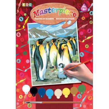 Sequin Art Craft kit PAINTING BY NUMBERS JUNIOR Penguins