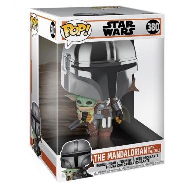 Funko Funko POP! Bobble Star Wars Mandalorian Mandalorian with Child Chrome 10 49931