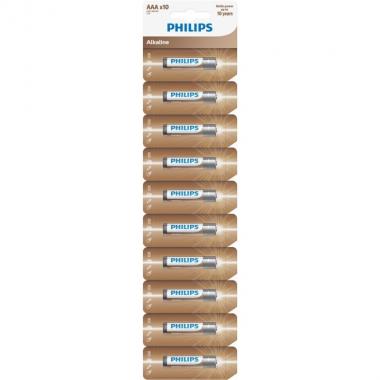 Philips Батарейка Entry Alkaline щелочная АAА лента, 10 шт