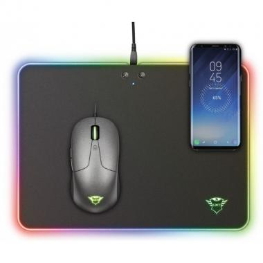 Trust GXT 750 Qlide RGB Gaming Mouse Pad with wireless charging