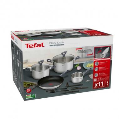 Tefal Набор посуды Daily Cook, 11 предметов, нерж.сталь