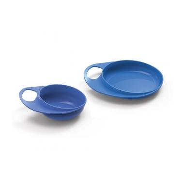 Nuvita Тарілка для годування Easy Eating (2шт. глибока і дрібна)[NV8461Blue]