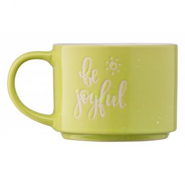 ARDESTO Чашка Be joyful, 330 мл, жовта, кераміка