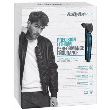 BaByliss Тример для стрижки бороды, 1 насадка, футляр, синий