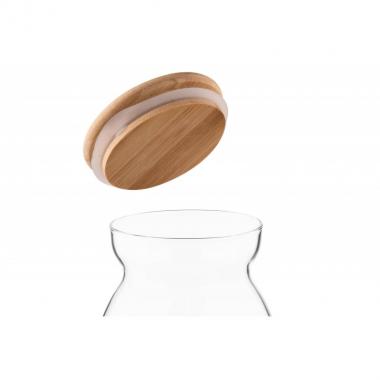 ARDESTO Jar Fresh Hourglass 700 ml, glass, bamboo
