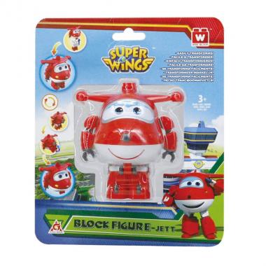 Super Wings Ігрова фігурка-трансформер Medium Blocks High Value Figure Jett, Джетт