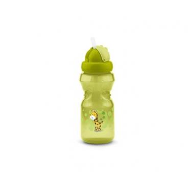 Nuvita Поїльник непроливайка із трубочкою 18м+ 370мл[NV1457Lime]