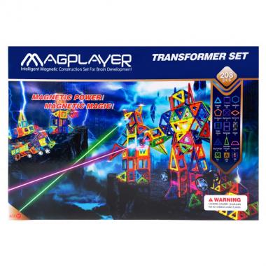 MagPlayer Конструктор магнитный 208 ед. (MPB-208)