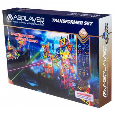 MagPlayer Конструктор магнитный 208 ед. (MPB-208)