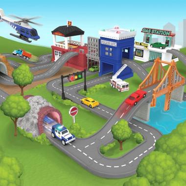 DRIVEN Ігровий набір POCKET SERIES Build-A-City Мега набір, 140 дет.