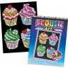 Sequin Art Craft kit BLUE - Cupcakes