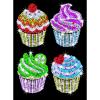 Sequin Art Craft kit BLUE - Cupcakes