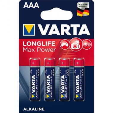 VARTA Батарейка LONGLIFE MAX POWER щелочная AAA блистер, 4 шт.