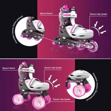 NEON COMBO CYBER SKATES (3-6/34-37) - NT31 (Pink)