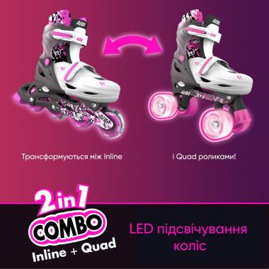 NEON COMBO CYBER SKATES (3-6/34-37) - NT31 (Pink)