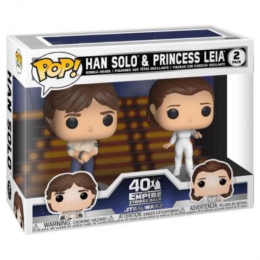 Funko Коллекционная фигурка Funko POP! Bobble: Star Wars: 2PK Han & Leia 46770
