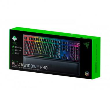 Razer Клавіатура ігрова BlackWidow V3 Pro Green Switch WL/BT/USB RU RGB, Black