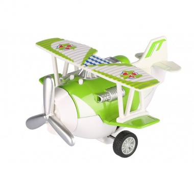 Same Toy Самолет металлический инерционный Aircraft со светом и музыкой (зеленый)