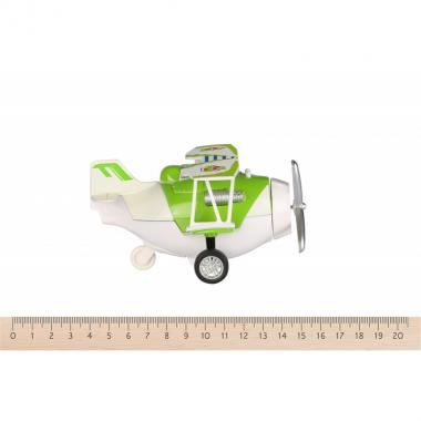 Same Toy Самолет металлический инерционный Aircraft со светом и музыкой (зеленый)