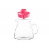 Termisil Maja teapot, 1250 ml, raspberry, borosilicate glass, plastic