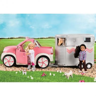 LORI Doll Vehicle Set - Pink truck with FM radio