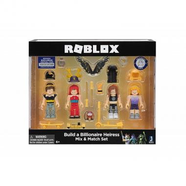 Roblox Ігрова колекційна фігурка Mix & Match Set Build a Billionaire Heiress W3, набір 4шт