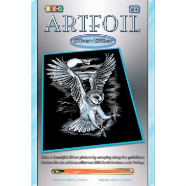 Sequin Art Craft kit ARTFOIL SILVER - Barn Owl