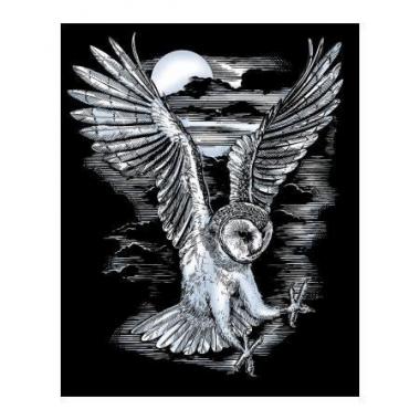 Sequin Art Craft kit ARTFOIL SILVER - Barn Owl