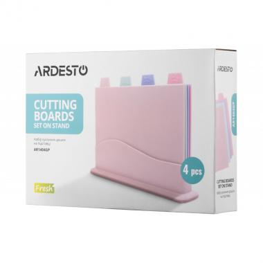 ARDESTO Набір кухонних дошок на підставці Fresh 4 шт.: 33,5*23,5*7 см, пластик