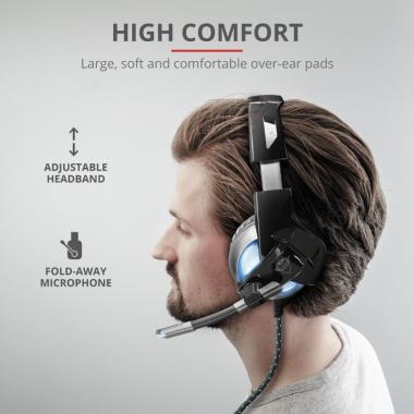 Trust GXT 410 Rune Illuminated 3.5mm+USB BLACK