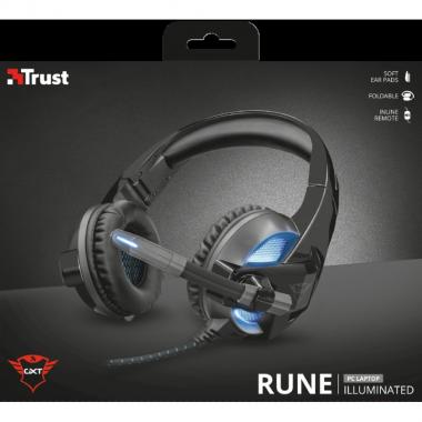 Trust GXT 410 Rune Illuminated 3.5mm+USB BLACK