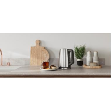 Electrolux Електрочайник, 1.7л, Strix, дисплей, метал, підтримка темп, нерж