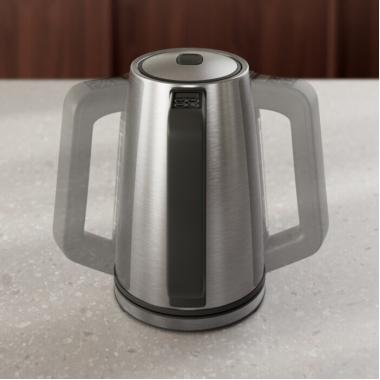 Electrolux Електрочайник, 1.7л, Strix, дисплей, метал, підтримка темп, нерж