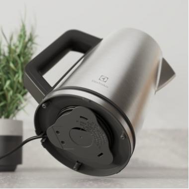 Electrolux Електрочайник, 1.7л, Strix, дисплей, метал, підтримка темп, нерж