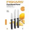 Fiskars Набор ножей для чистки Functional Form, 3 шт