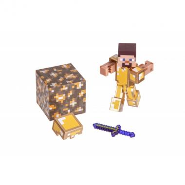 Minecraft Ігрова фігурка Steve in Gold Armor серія 3