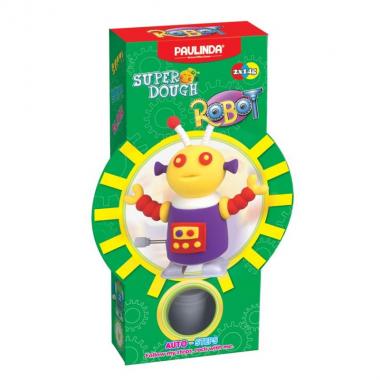 PAULINDA Маса для ліплення Super Dough Robot заводний механізм (крокує) (фіолетовий)