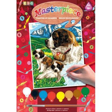 Sequin Art Craft kit PAINTING BY NUMBERS JUNIOR St Bernards