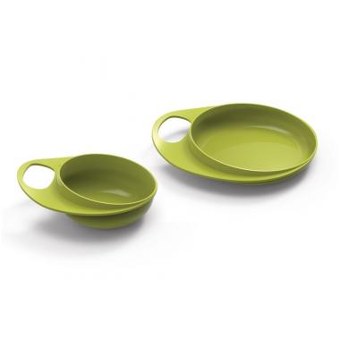 Nuvita Тарілка для годування Easy Eating (2шт. глибока і дрібна)[NV8461Lime]