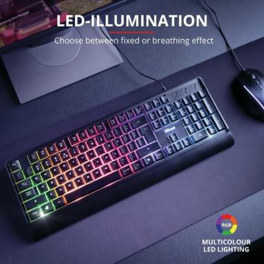 Trust Ziva Gaming Rainbow LED Black