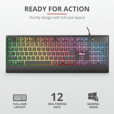 Trust Ziva Gaming Rainbow LED Black