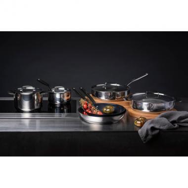 Fiskars Stewpan All Steel, 26cm, 3.2l, cover Сeratec, induction, with lid, inox