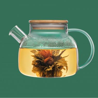 ARDESTO 1000 ml teapot , borosilicate glass, bamboo