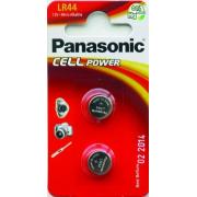 Panasonic Battery Alkaline LR44(A76, AG13, G13A, PX76, GP76A, RW82) blister, 2 pcs.