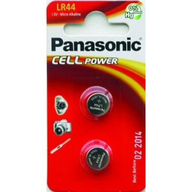 Panasonic Battery Alkaline LR44(A76, AG13, G13A, PX76, GP76A, RW82) blister, 2 pcs.