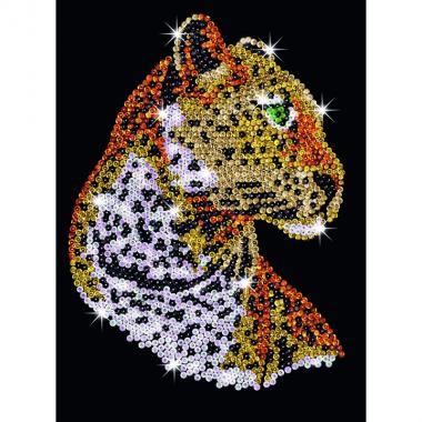 Sequin Art Craft kit BLUE - Leopard