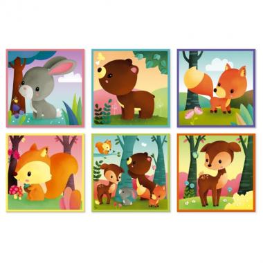 Janod Cube puzzle - Forest animals (9 pcs.)